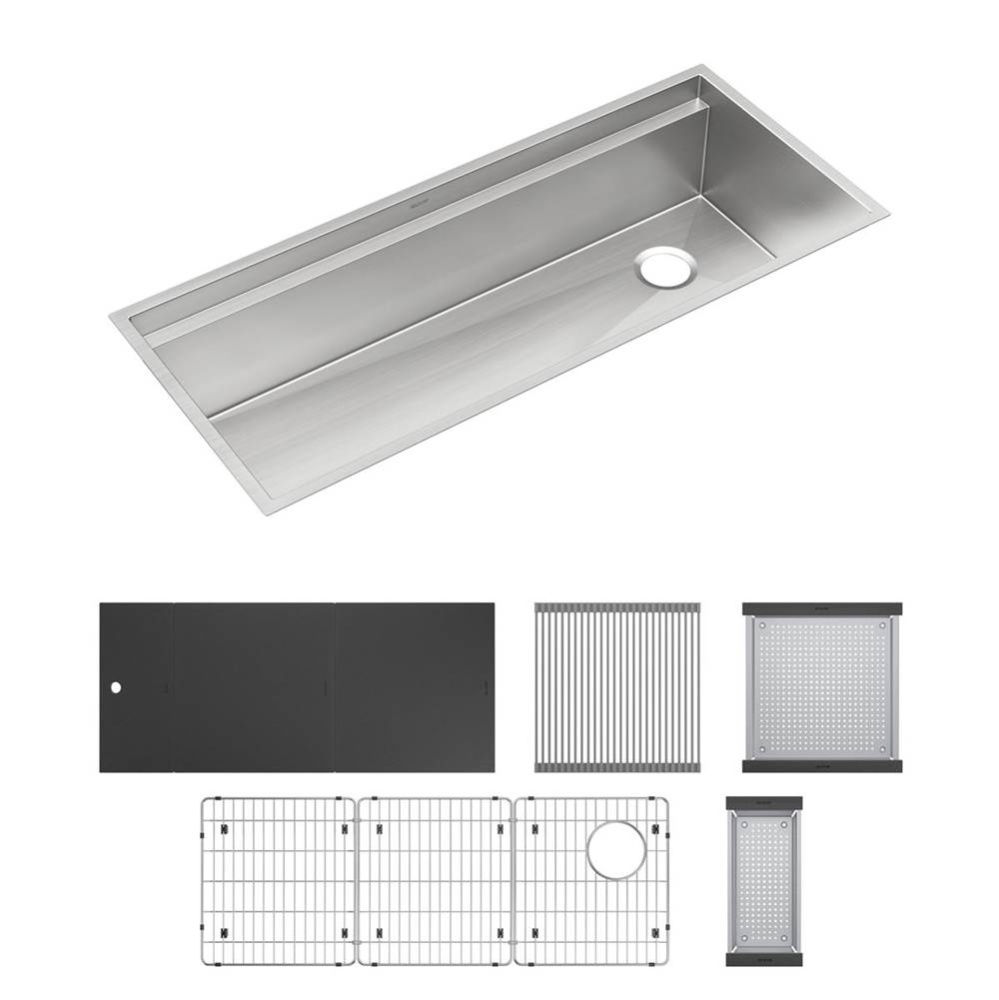 Circuit Chef Workstation Stainless Steel 45-1/2'' x 20-1/2'' x 10''