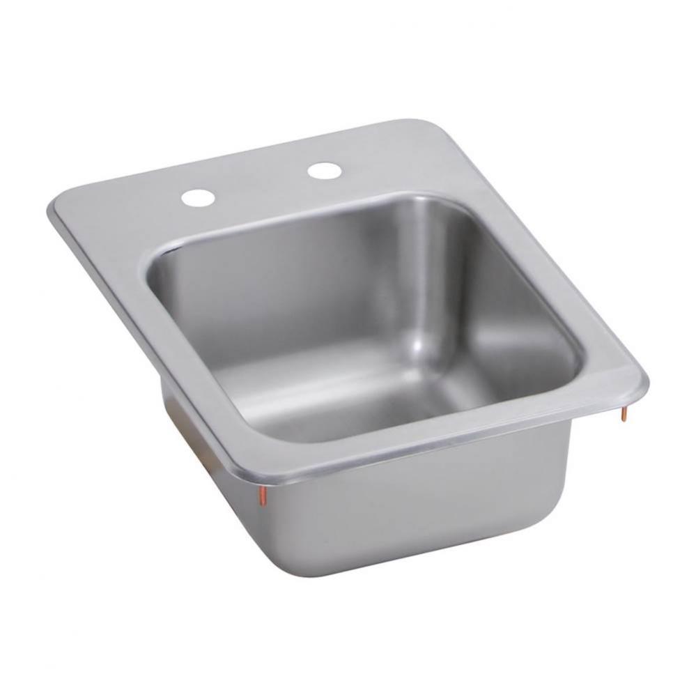 1 Compartment Drop-In Sink, 12X17 OA, 10X11 Bowl, 6'' Deep, 18 GA, 300 Series SS, NSF