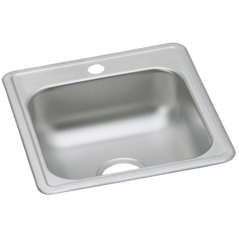 22 Gauge Stainless Steel 17'' x 19'' x 6.1875'' Single Bowl Drop-in