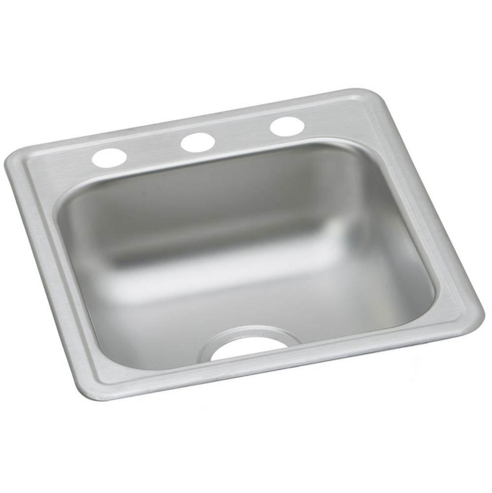 22 Gauge Stainless Steel 17'' x 19'' x 6.1875'' Single Bowl Drop-in