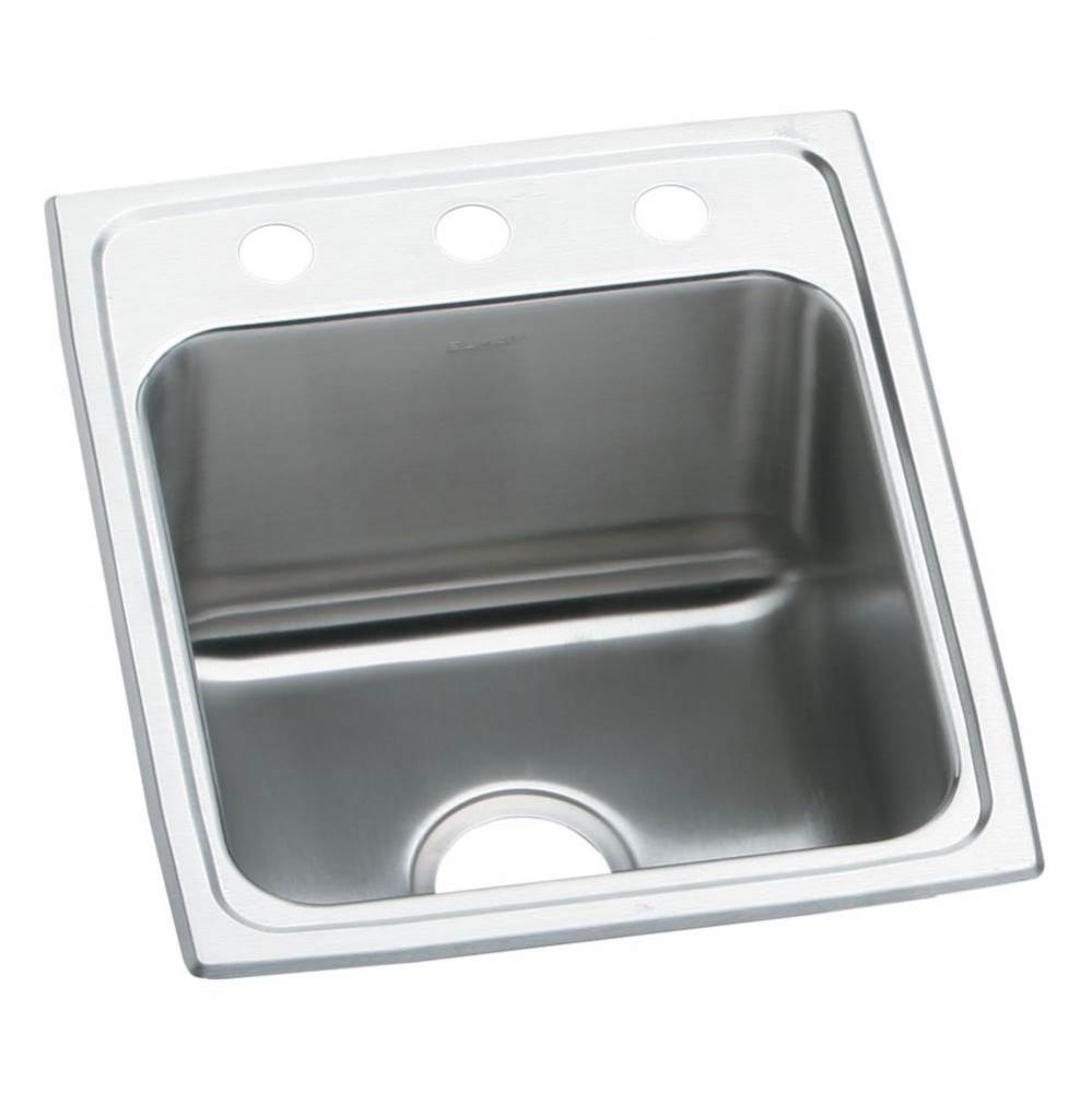 18 Gauge Stainless Steel 15'' x 22'' x 5'' Single Bowl Drop-in Kitch