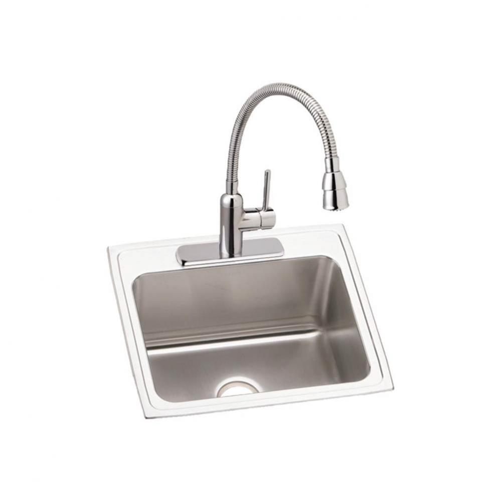 Lustertone Classic Stainless Steel 25'' x 22'' x 10-3/8'', 3-Hole Si