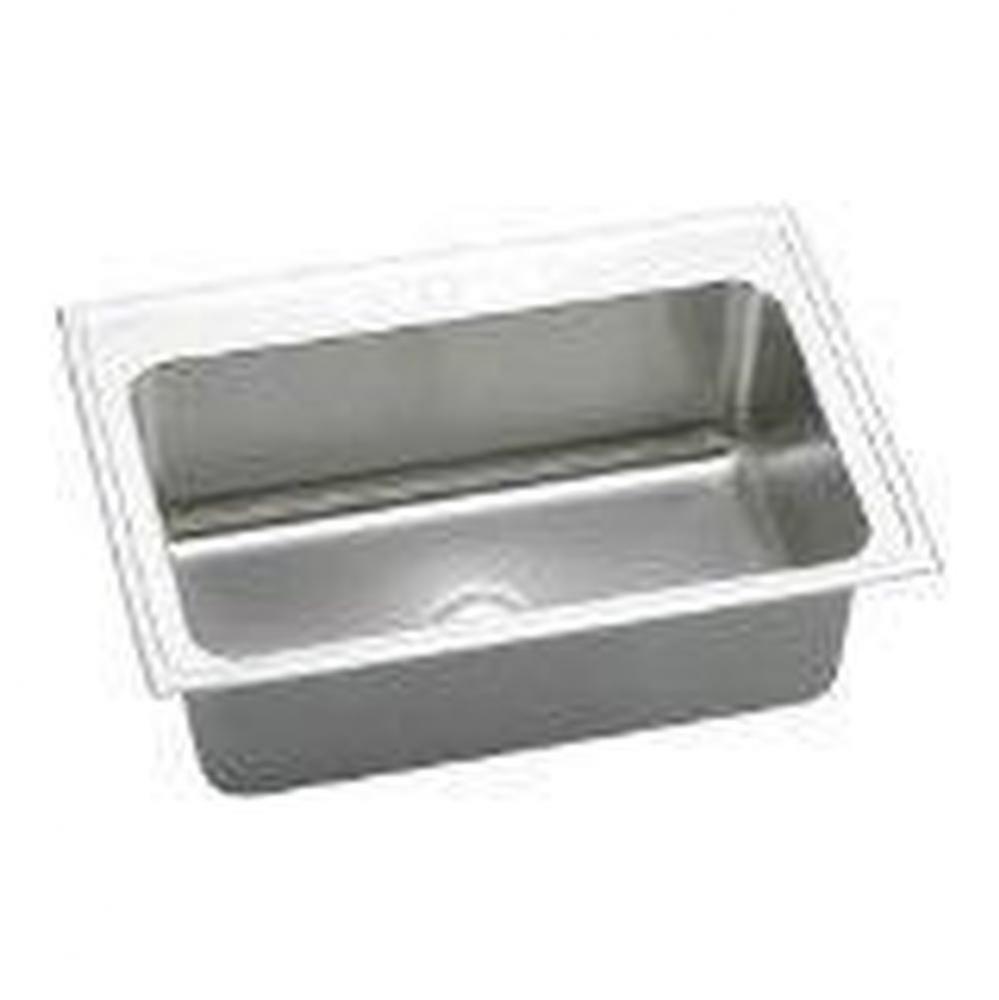 18 Gauge Stainless Steel 33'' x 22'' x 10.125'' Single Bowl Drop-in
