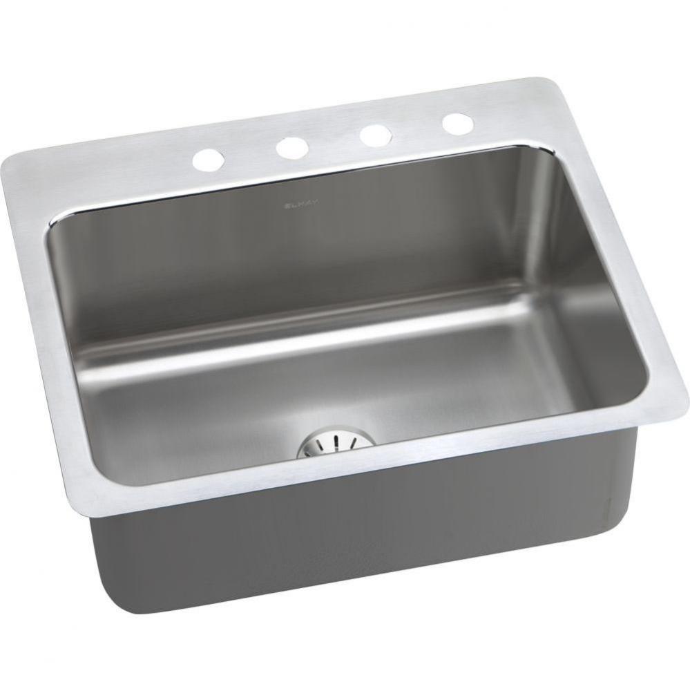 18 Gauge Stainless Steel 27'' x 22'' x 10'' Single Bowl Dual Mount K