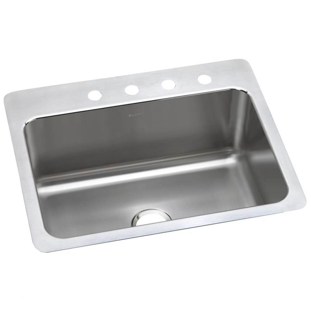 18 Gauge Stainless Steel 27'' x 22'' x 10'' Single Bowl Dual Mount K
