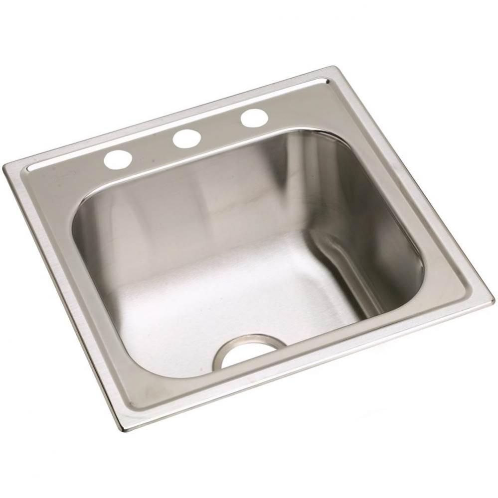 20 Gauge Stainless Steel 20'' x 20'' x 10.125'' Single Bowl Drop-in