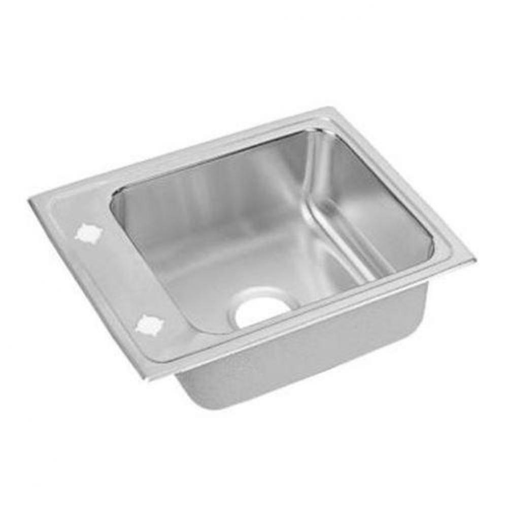 18 Gauge Stainless Steel 22'' x 17'' x 4'' Single Bowl Drop-in Sink