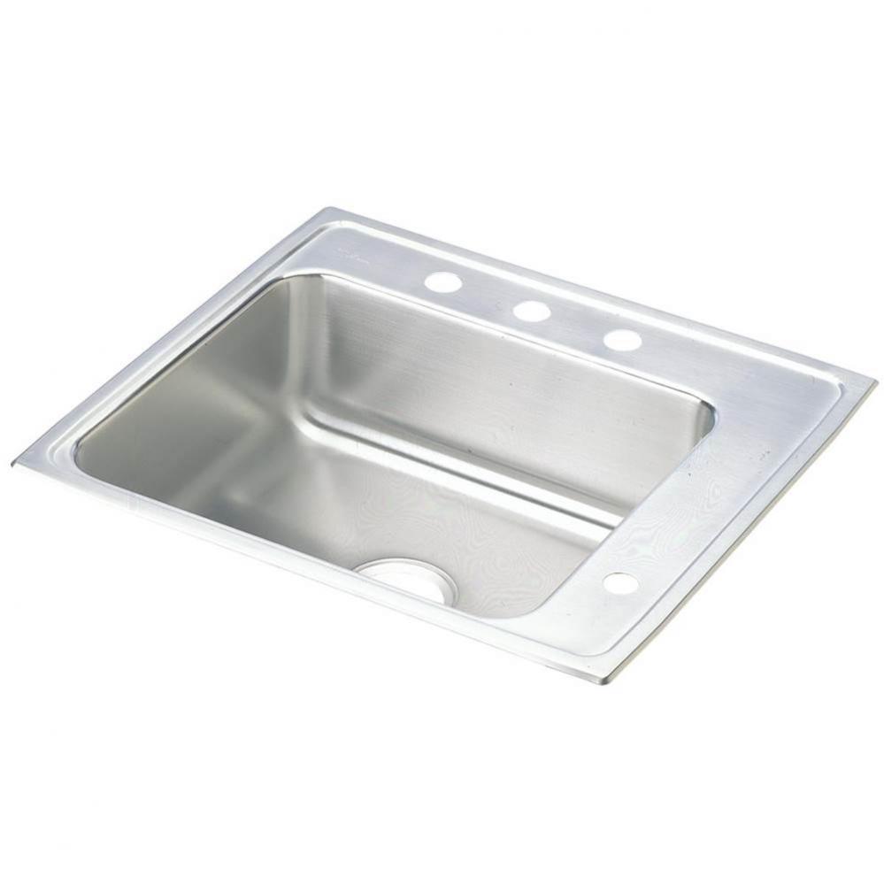 18 Gauge Stainless Steel 22'' x 19.5'' x 6'' Single Bowl Drop-in Sin