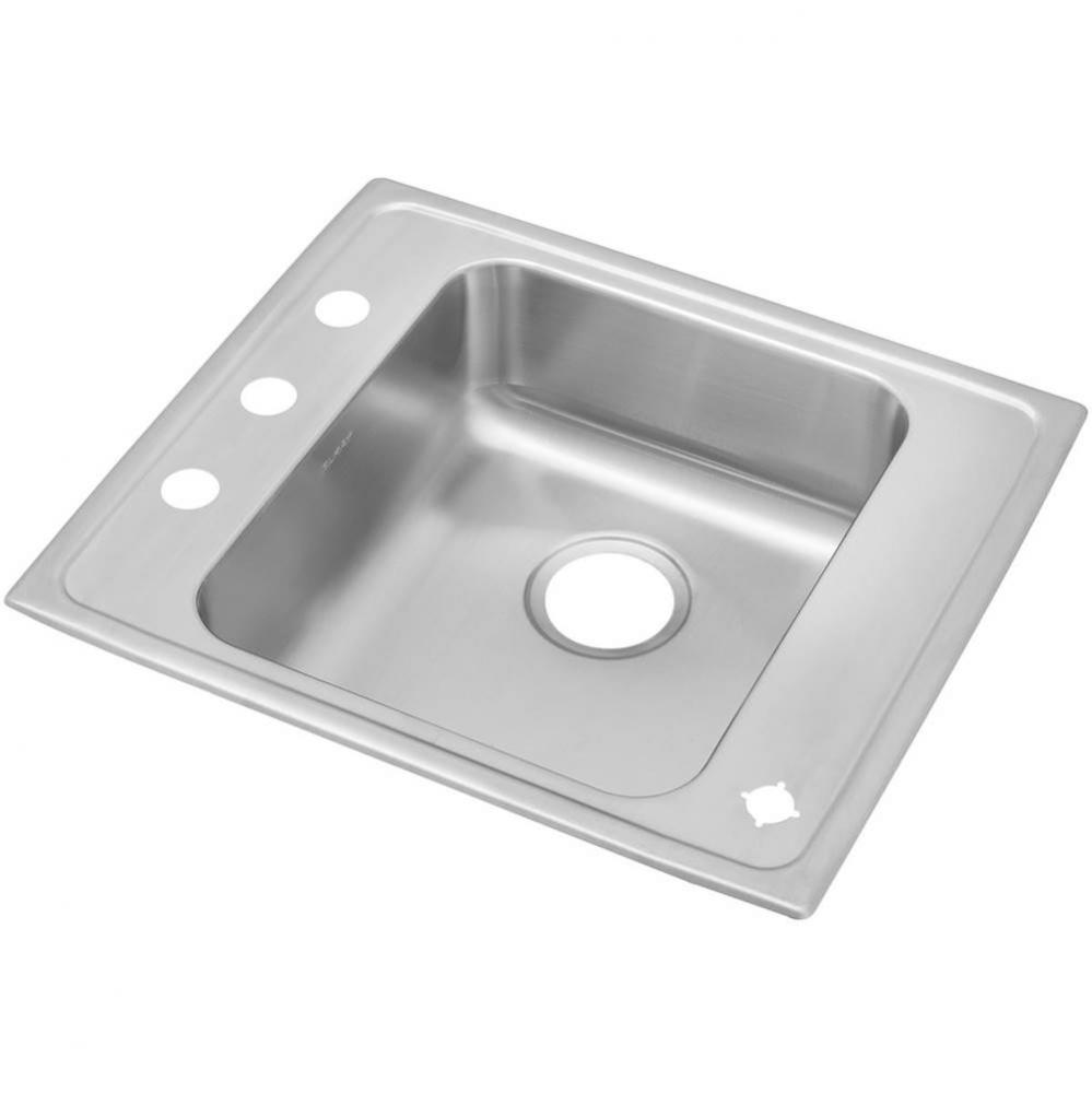 Lustertone Classic Stainless Steel 22'' x 19-1/2'' x 5'', Single Bow