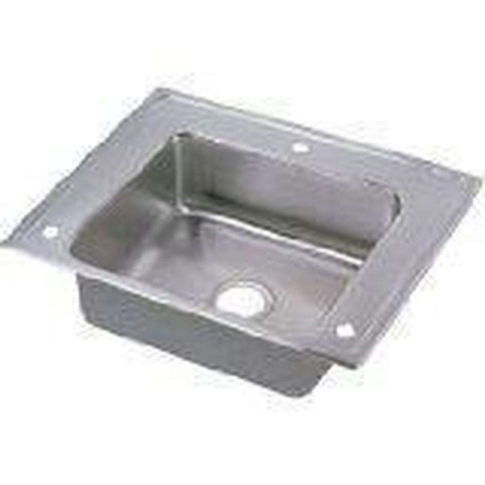 18 Gauge Stainless Steel 28'' x 22'' x 5.5'' Single Bowl Drop-in Sin