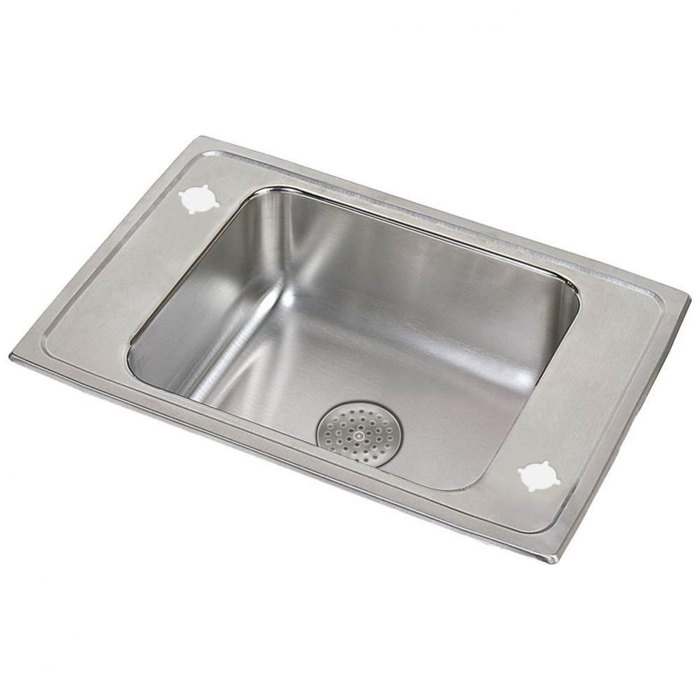 18 Gauge Stainless Steel 25'' x 17'' x 7.625'' Single Bowl Drop-in S
