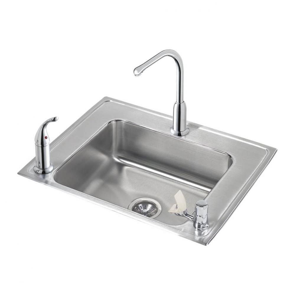 Lustertone Classic Stainless Steel 28'' x 22'' x 6-1/2'', Single Bow