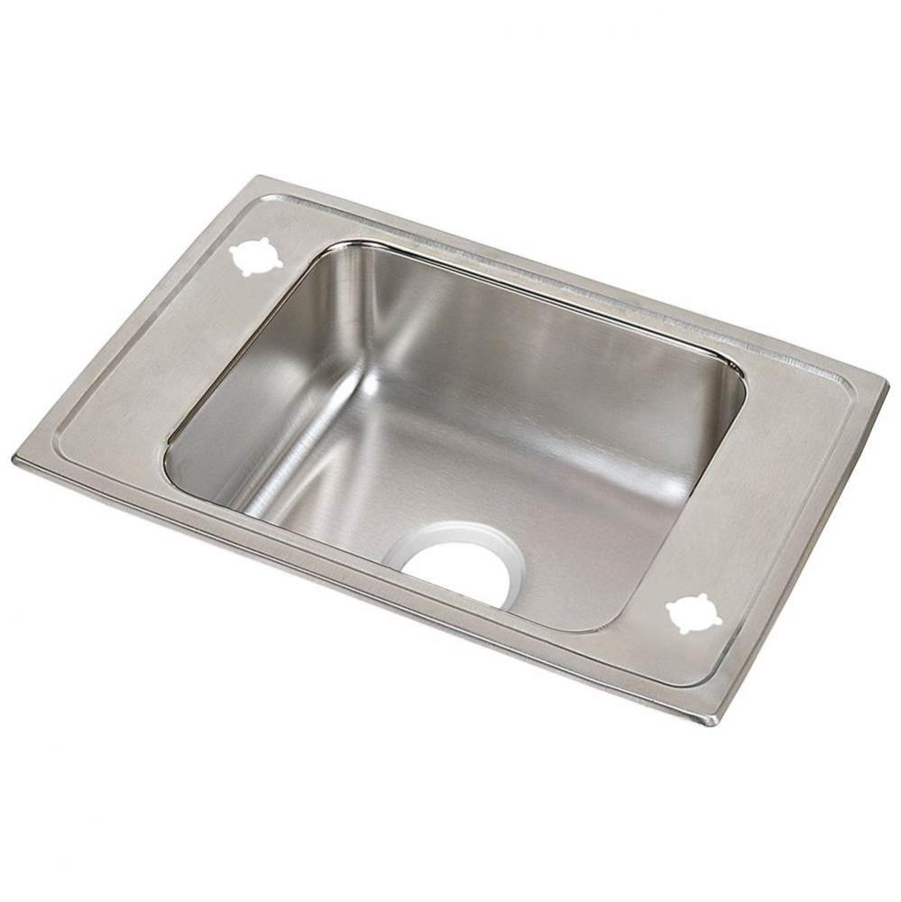 18 Gauge Stainless Steel 31'' x 19.5'' x 7.625'' Single Bowl Drop-in