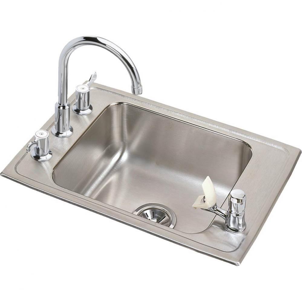 18 Gauge Stainless Steel 31'' x 19.5'' x 7.625'' Single Bowl Drop-in