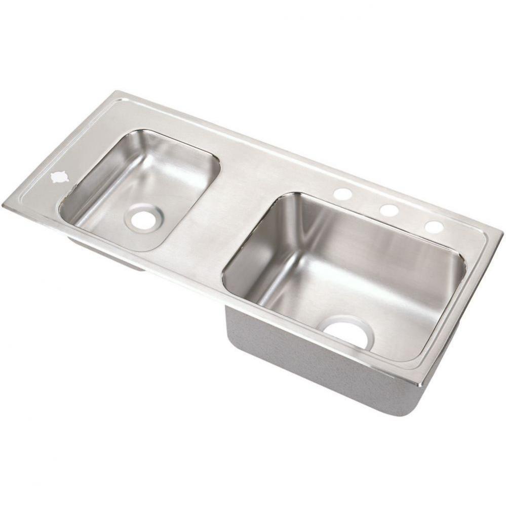 Lustertone Classic Stainless Steel 37-1/4'' x 17'' x 6-1/2'', Double