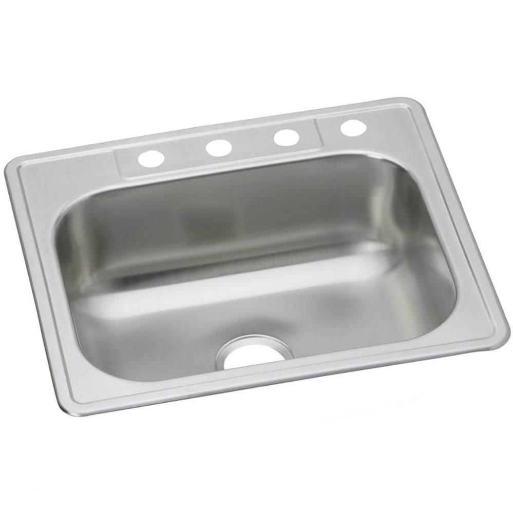 20 Gauge Stainless Steel 25'' x 22'' x 8.0625'' Single Bowl Drop-in