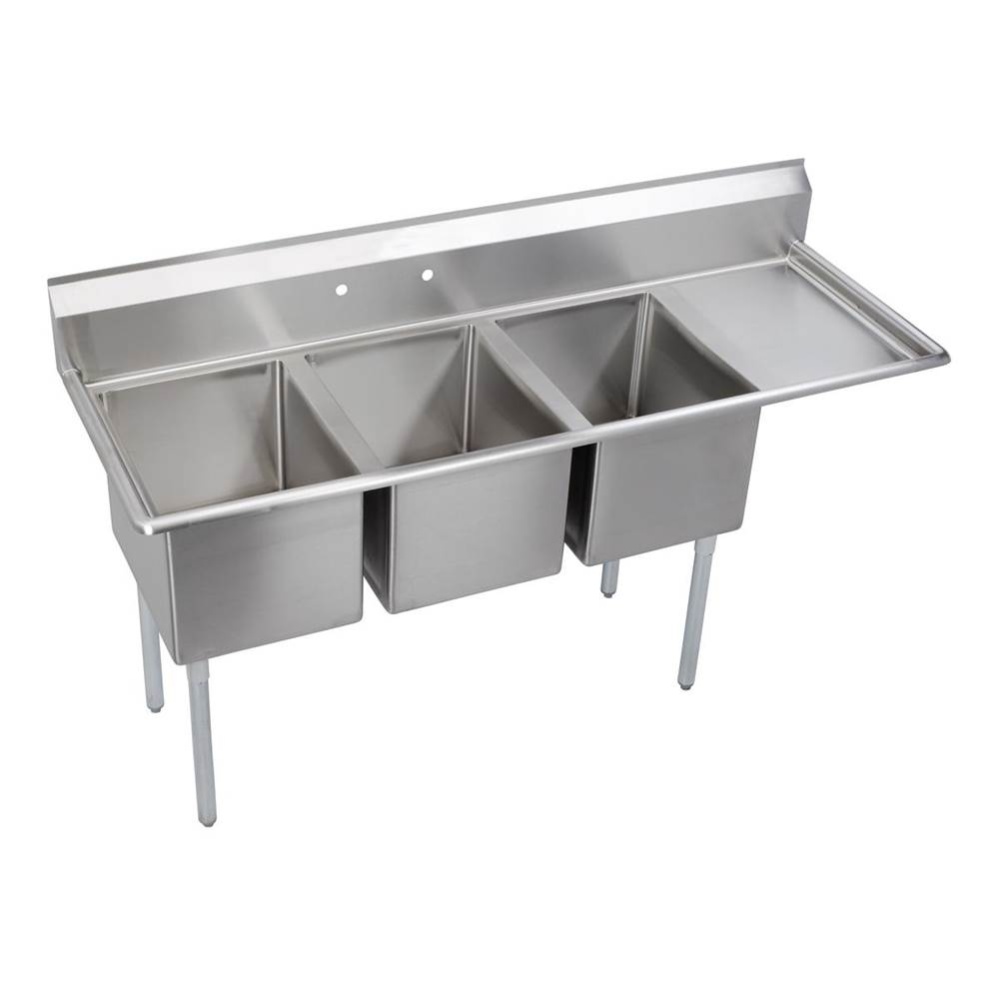 Dependabilt Stainless Steel 72-1/2'' x 25-13/16'' x 43-3/4'' 18 Gaug