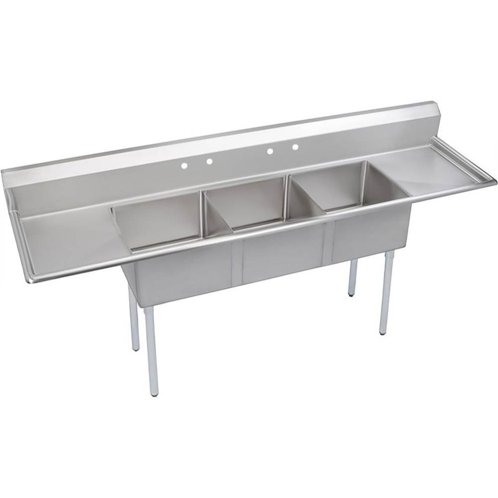 Dependabilt Stainless Steel 124'' x 29-13/16'' x 43-3/4'' 18 Ga. Thr
