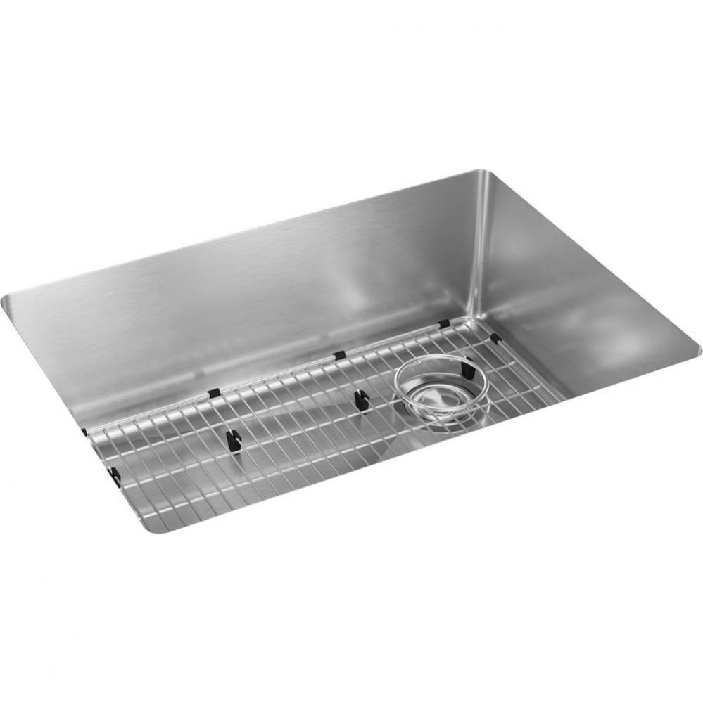 18 Gauge Stainless Steel 25.5'' x 18.5'' x 9'' Single Bowl Undermoun