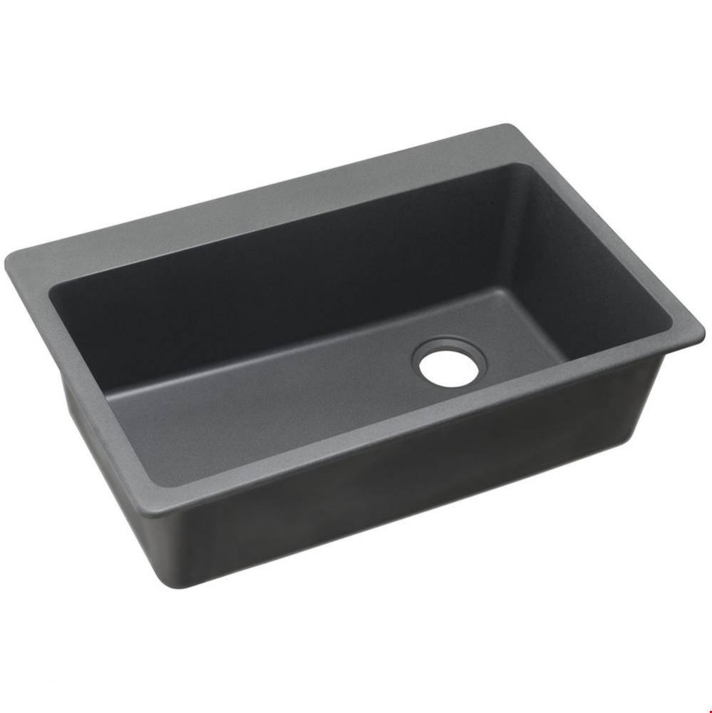 Quartz Classic 33'' x 22'' x 9-1/2'' Single Bowl Drop-in Sink, Dusk