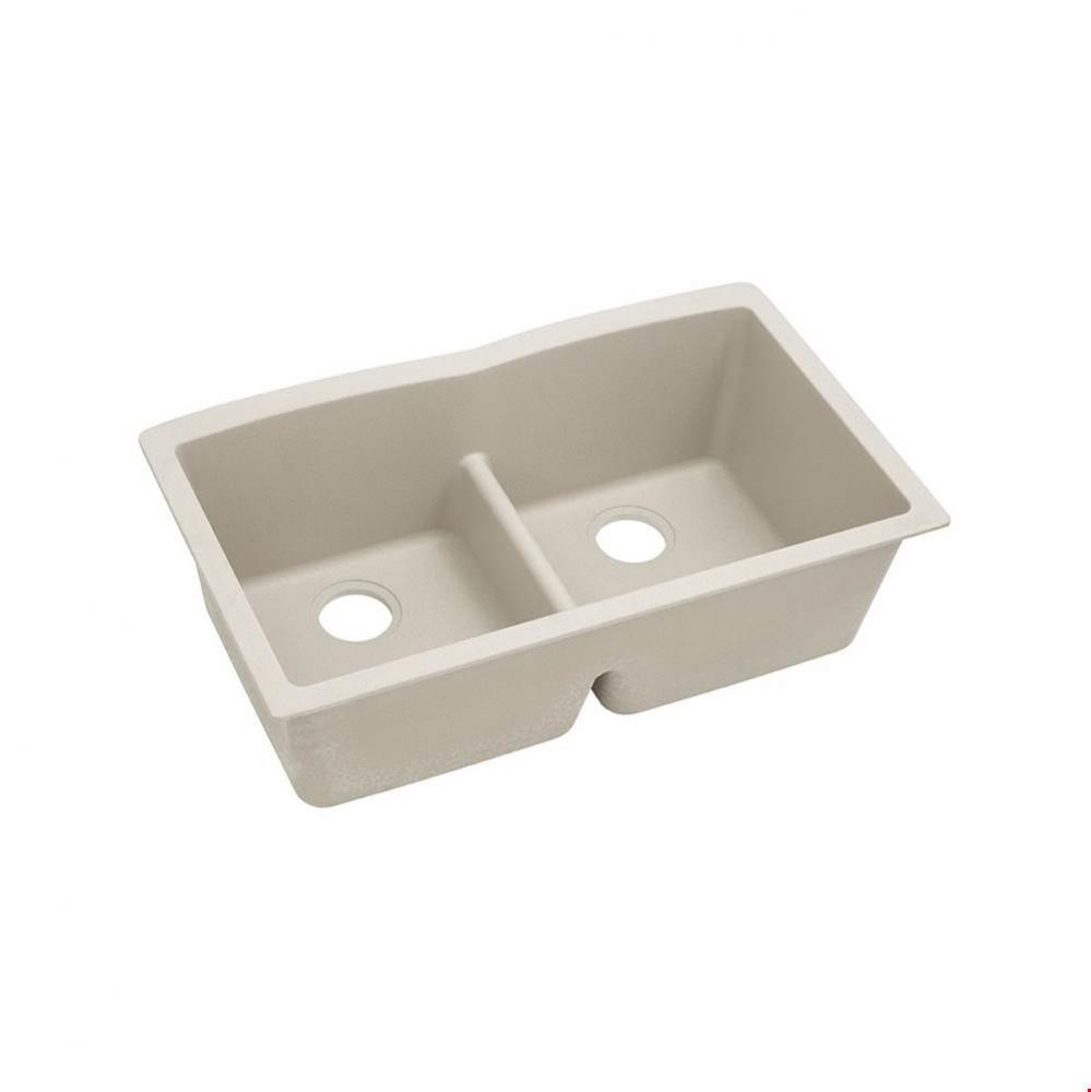 Quartz Classic 33'' x 19'' x 10'', Equal Double Bowl Undermount Sink