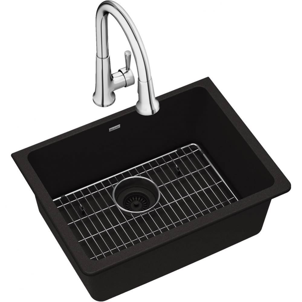 Quartz Classic 24-5/8'' x 18-1/2'' x 9-1/2'', Single Bowl Undermount