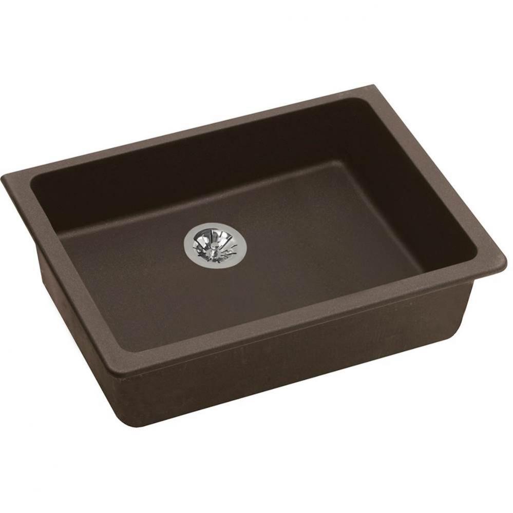 Quartz Classic 25'' x 18-1/2'' x 5-1/2'' Undermount ADA Sink with Pe