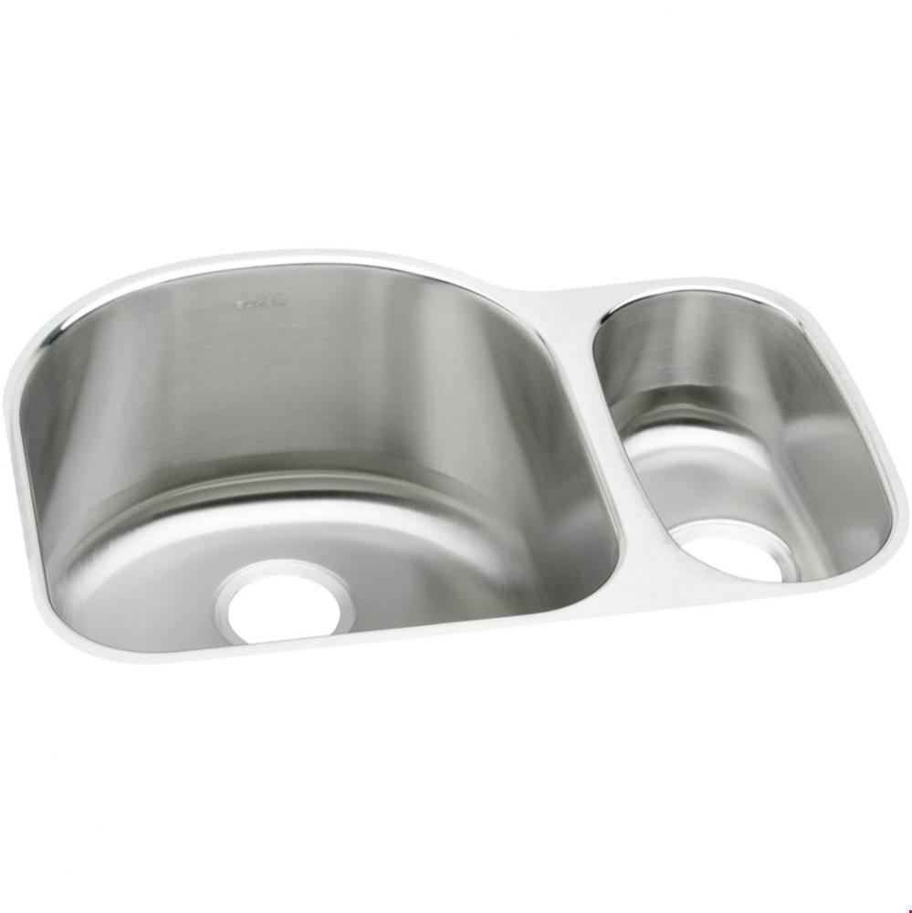 18 Gauge Stainless Steel 26.75'' x 20'' x 10'' Double Bowl Undermoun