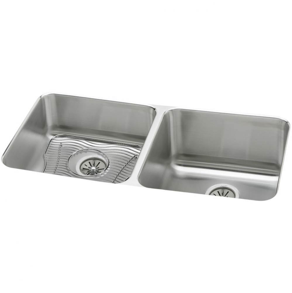 18 Gauge Stainless Steel 30.75'' x 18.5'' x 10'' Double Bowl Undermo