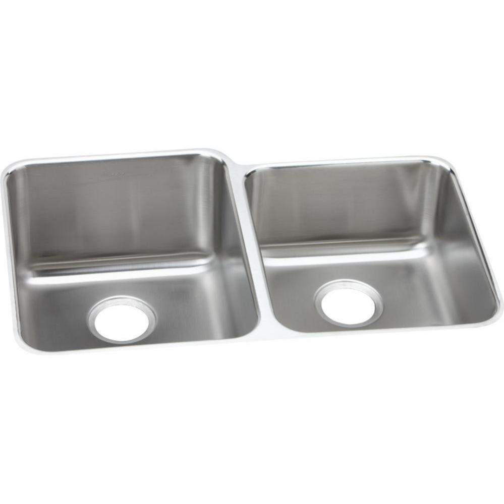 18 Gauge Stainless Steel 31.25'' x 20.5'' x 5.375'' Double Bowl Unde