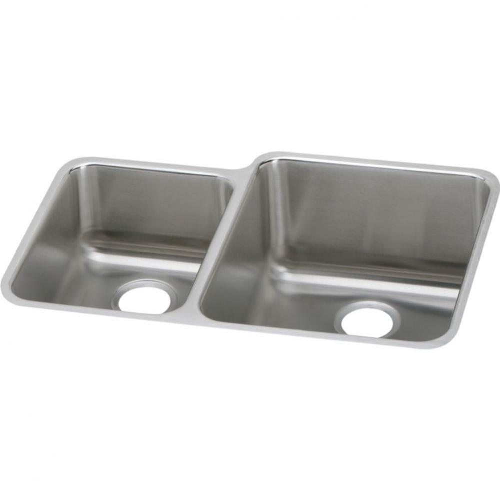 18 Gauge Stainless Steel 30.75'' x 21'' x 9.875'' Double Bowl Underm