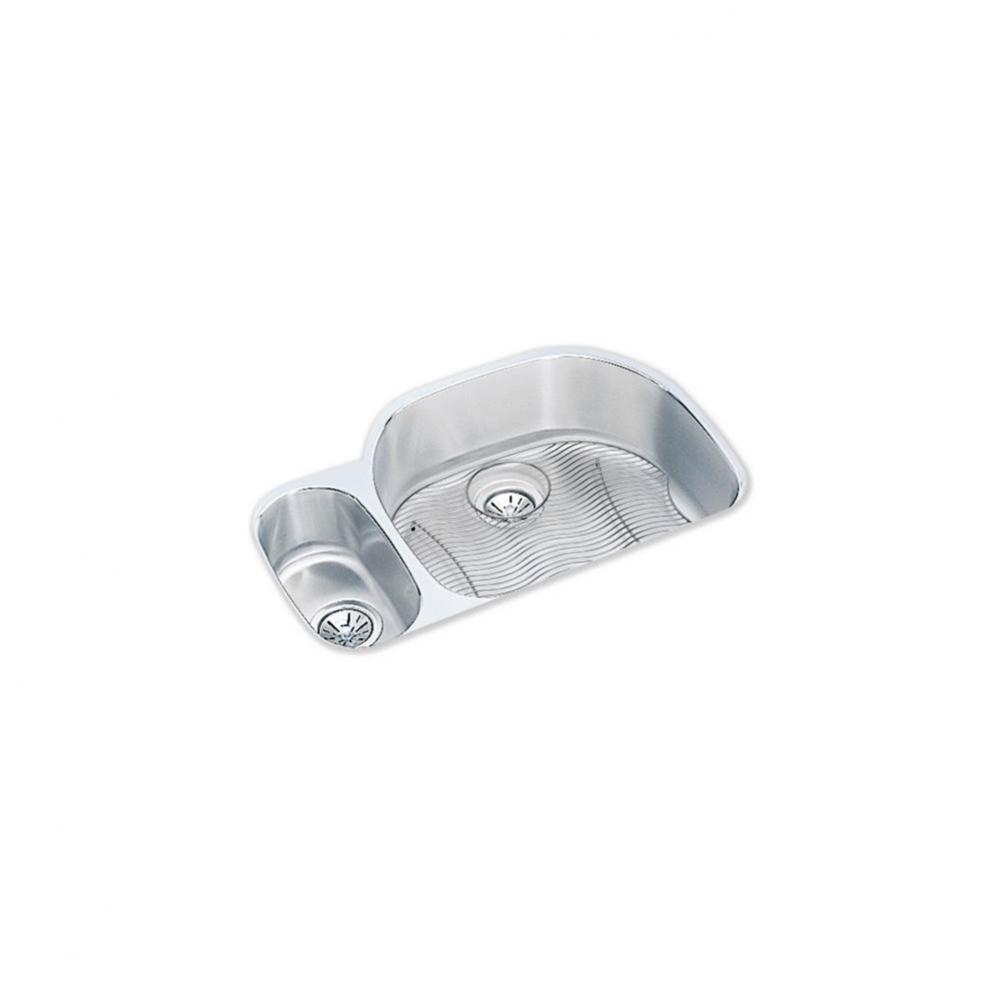 18 Gauge Stainless Steel 31.5'' x 21.125'' x 7.5'' Double Bowl Under