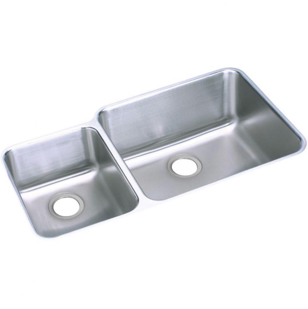18 Gauge Stainless Steel 35.25'' x 20.5'' x 9.875'' Double Bowl Unde