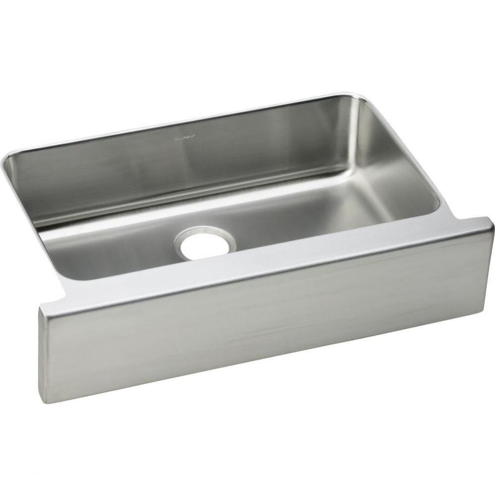 18 Gauge Stainless Steel 33'' x 20.5'' x 8'' Single Bowl Farmhouse U