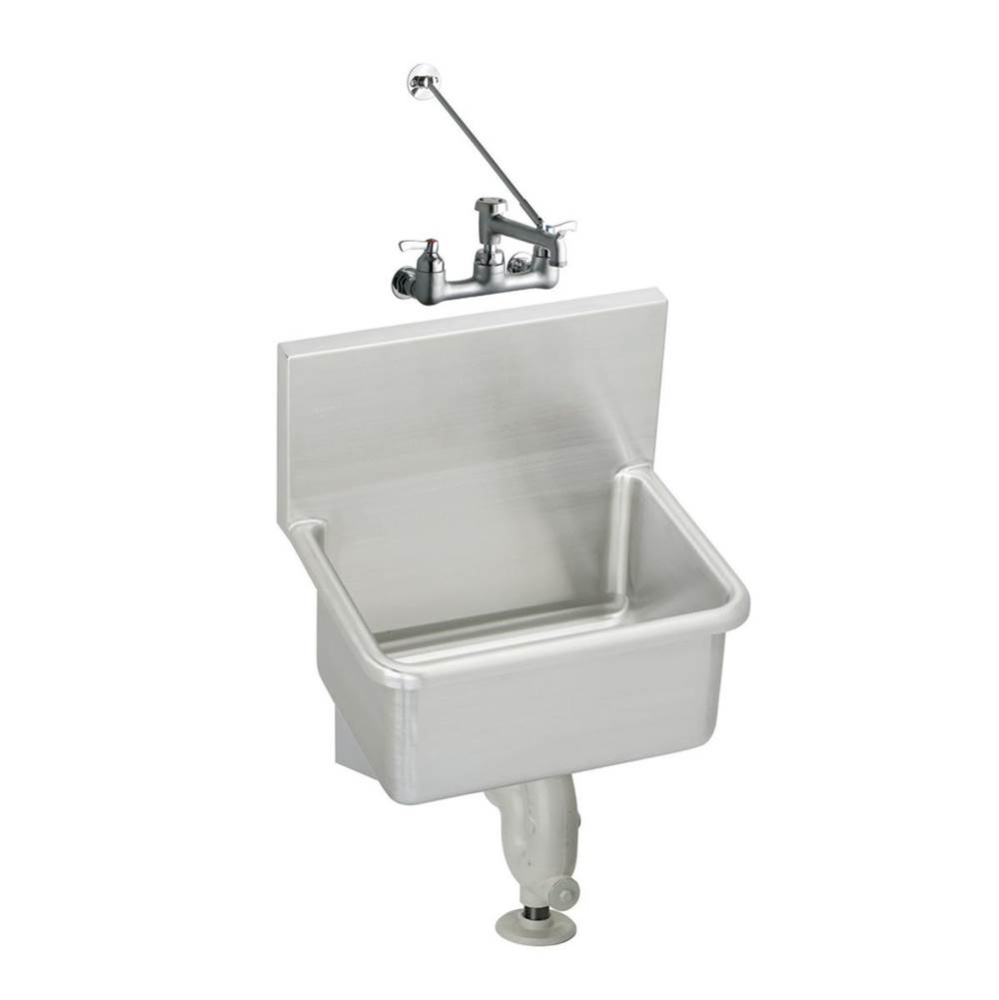 Stainless Steel 21'' x 17-1/2'' x 12 Wall Hung Service Sink Kit