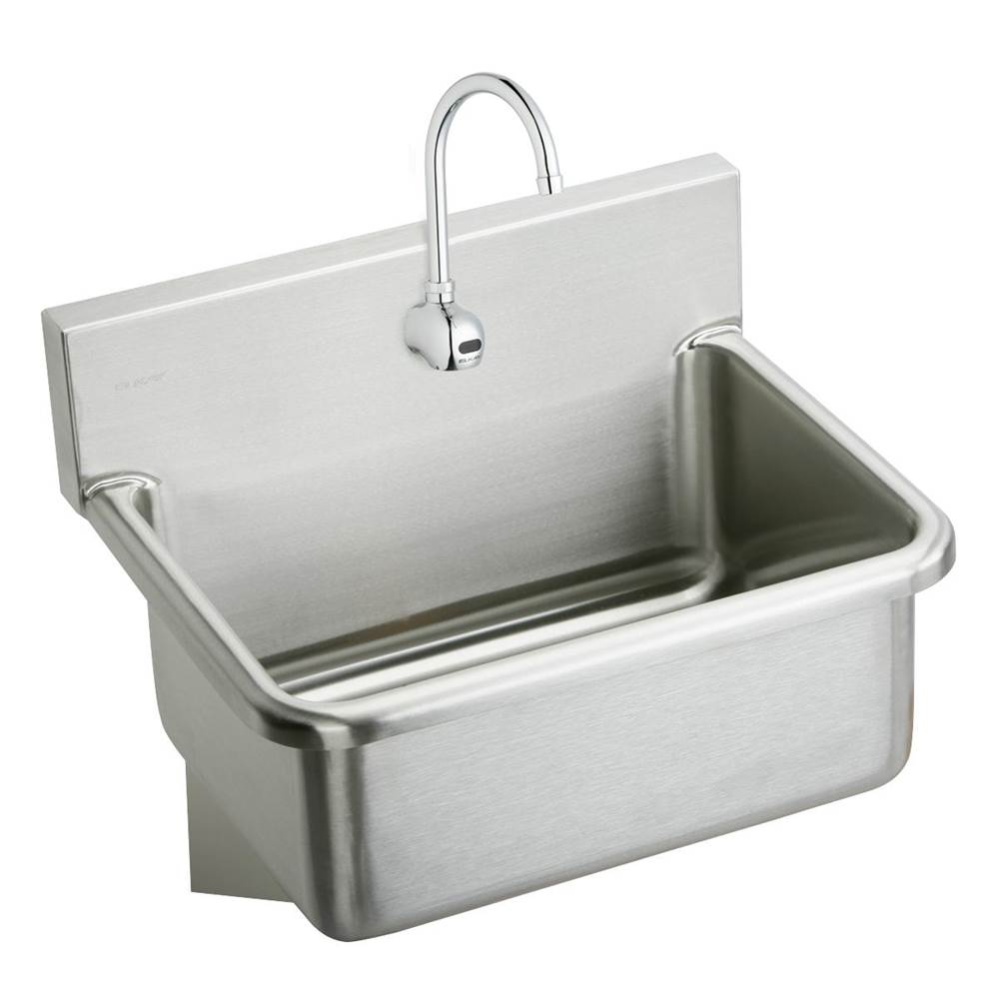 Stainless Steel 31'' x 19.5'' x 10-1/2'' Wall Hung Single Bowl Hand
