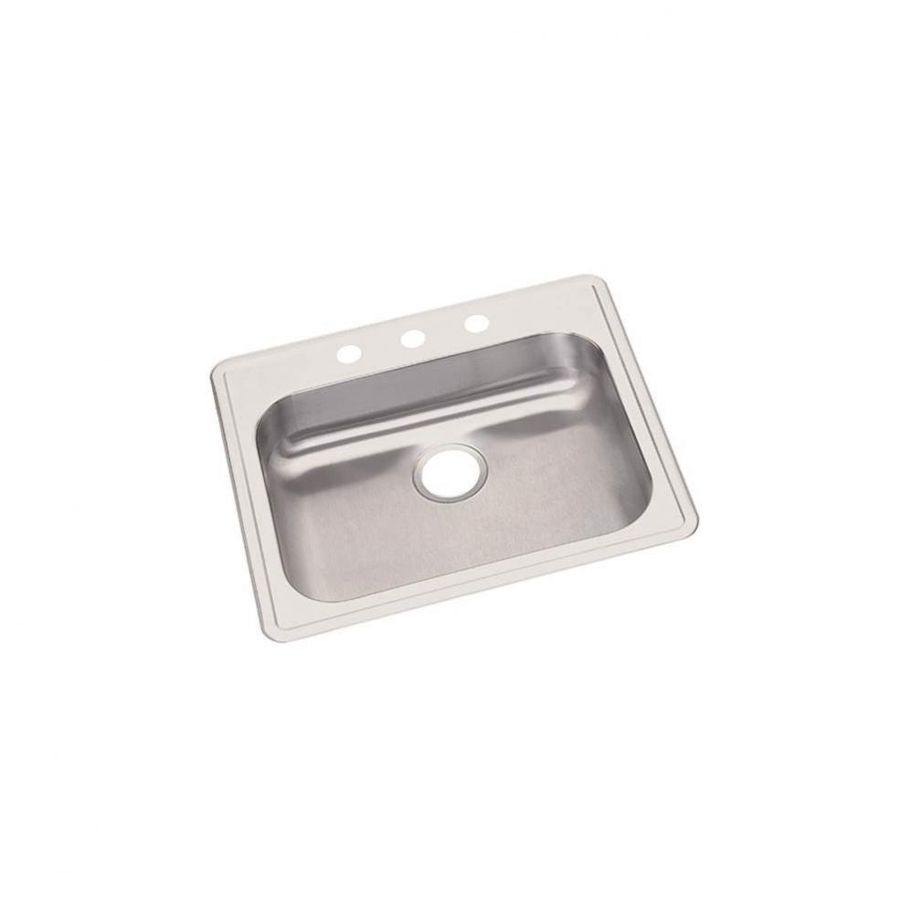 22 Gauge Stainless Steel 25'' x 21.25'' x 5.375'' Single Bowl Drop-i