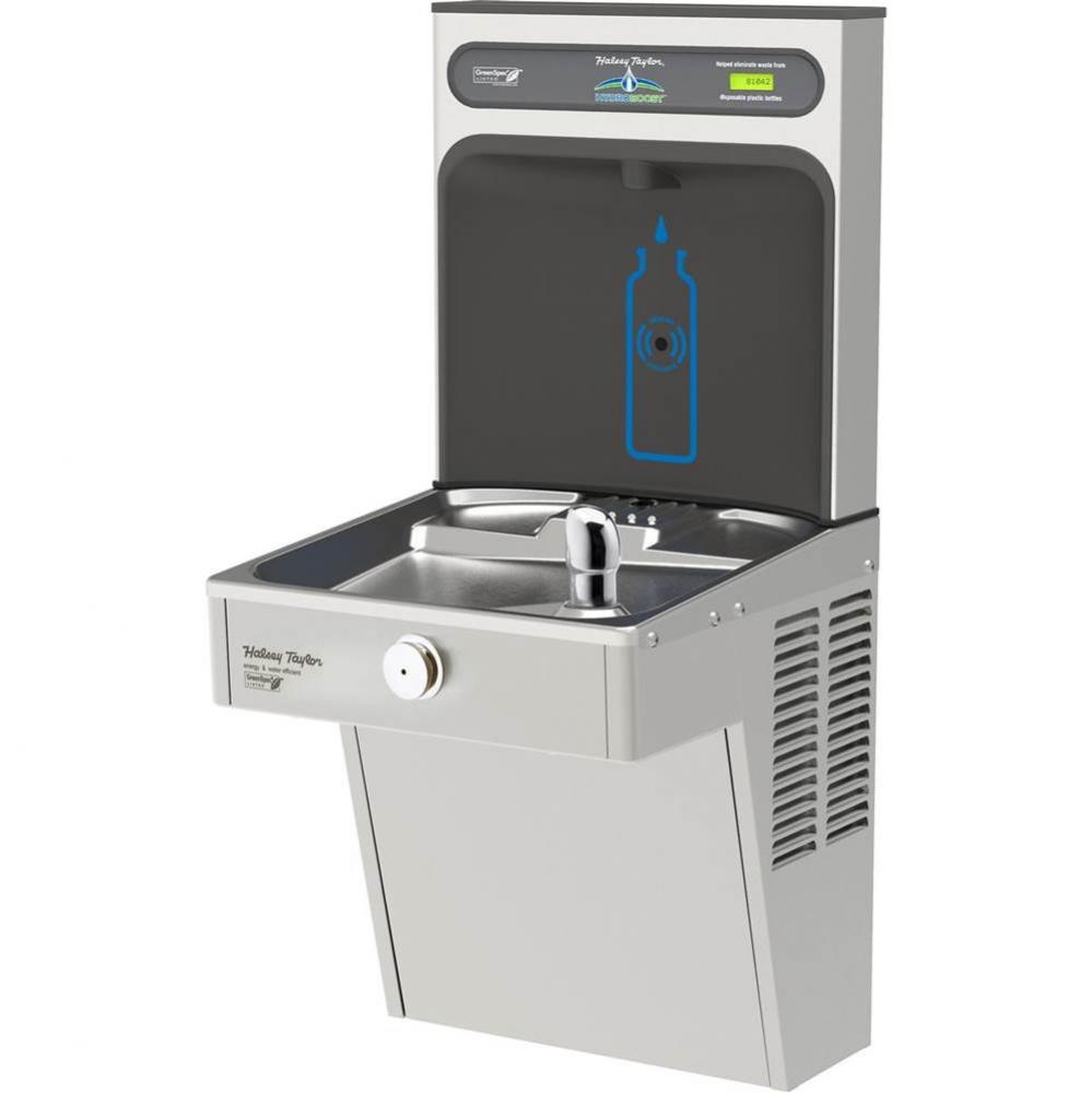 Halsey Taylor HydroBoost Bottle Filling Station, & Single Vandal-Resistant Cooler, High Effici