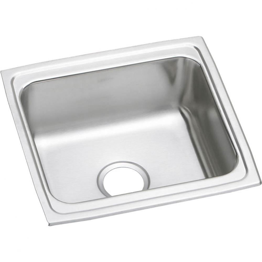 18 Gauge Stainless Steel 19'' x 18'' x 7.625'' Single Bowl Drop-in K