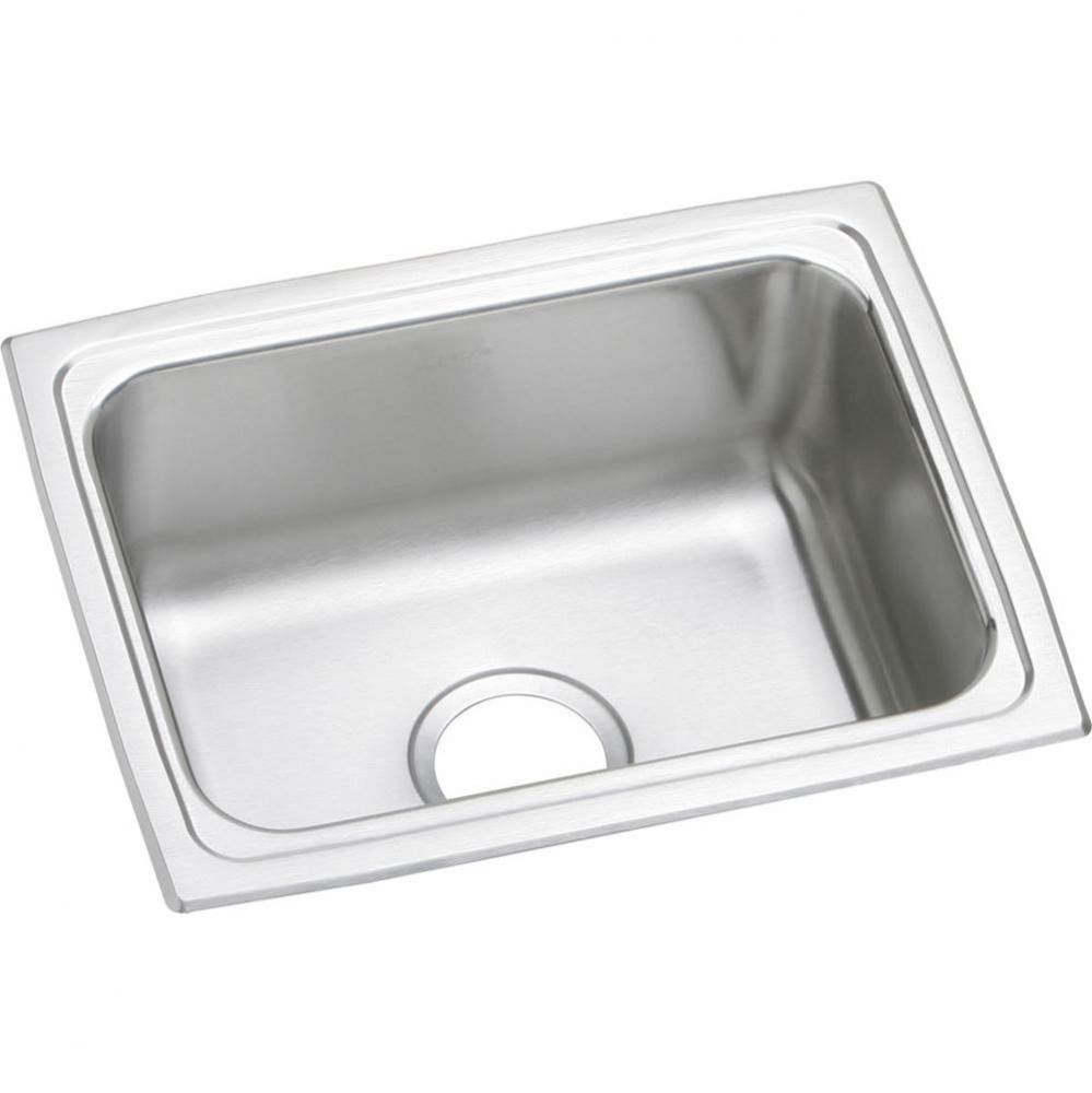 18 Gauge Stainless Steel 25'' x 19.5'' x 7.625'' Single Bowl Drop-in