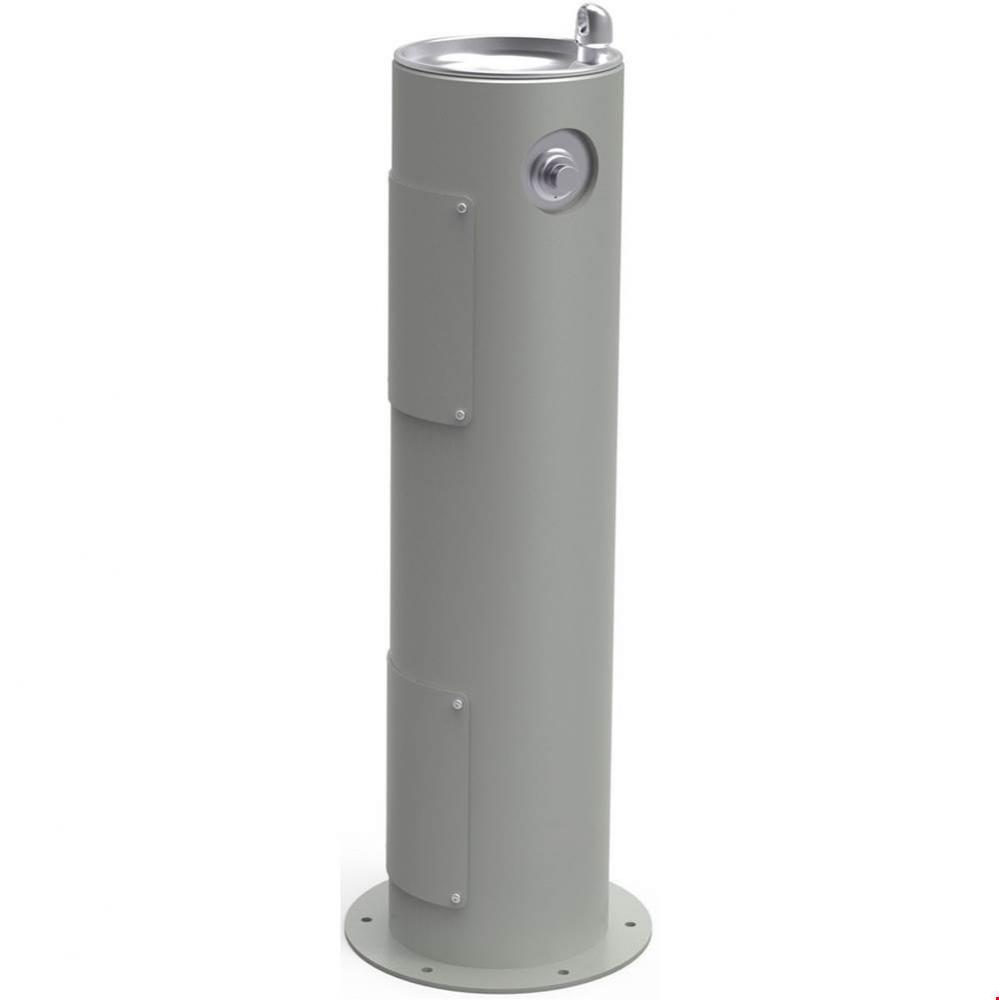 Outdoor Fountain Pedestal Non-Filtered, Non-Refrigerated Freeze Resistant Gray