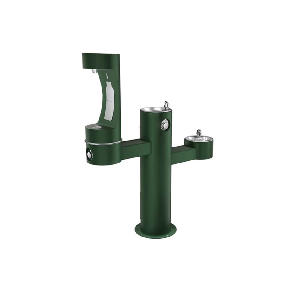 Outdoor ezH2O Middle Bottle Filling Station Tri-Level Pedestal Non-Filtered Non-Refrigerated FR Ev