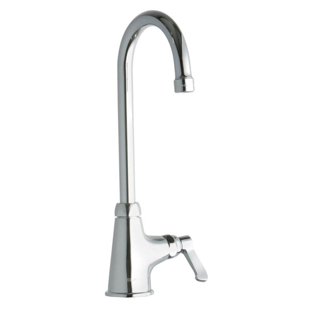 Single Hole with Single Control Faucet with 5'' Gooseneck Spout 2'' Lever Hand