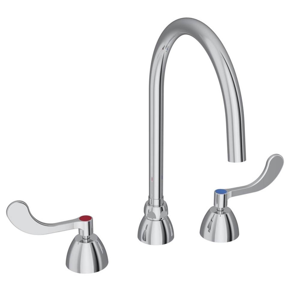 8'' Centerset with Concealed Deck Laminar Flow Faucet with 8'' Gooseneck Spout