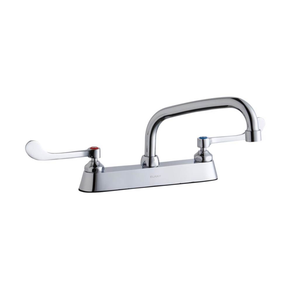 8'' Centerset with Exposed Deck Faucet with 8'' Arc Tube Spout 6'' W