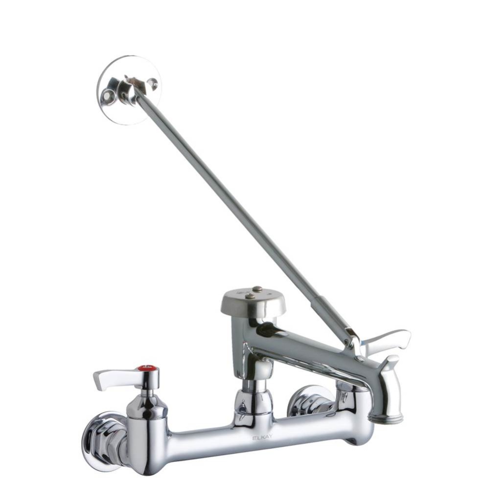 8'' Centerset Wall Mount Faucet with 7'' Bucket Hook Spout 2'' Lever