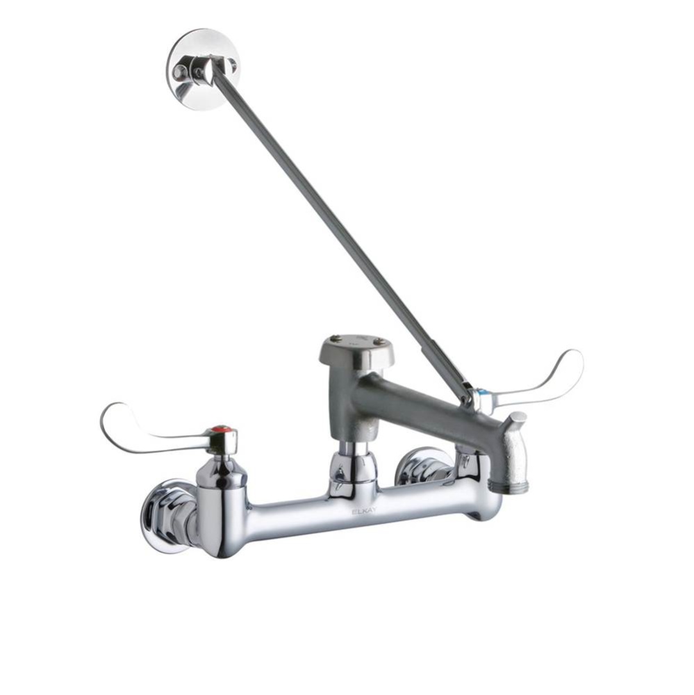 8'' Centerset Wall Mount Faucet with 7'' Bucket Hook Spt 4'' Wristbl