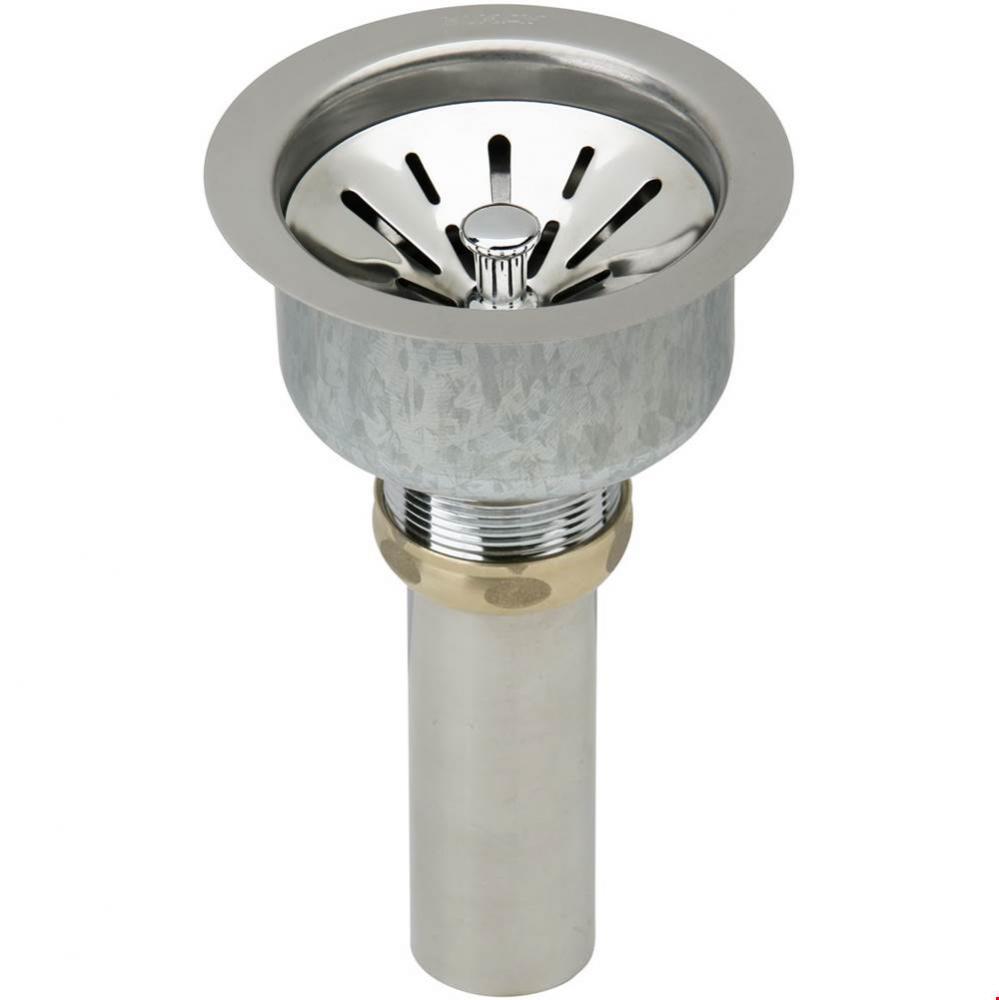 Deluxe Drain 3-1/2'' Type 304 Stainless Steel Body