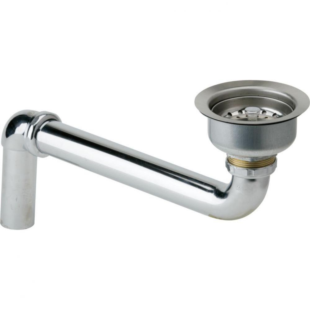 3-1/2'' Drain Fitting Stainless Steel Body and Offset Tailpiece