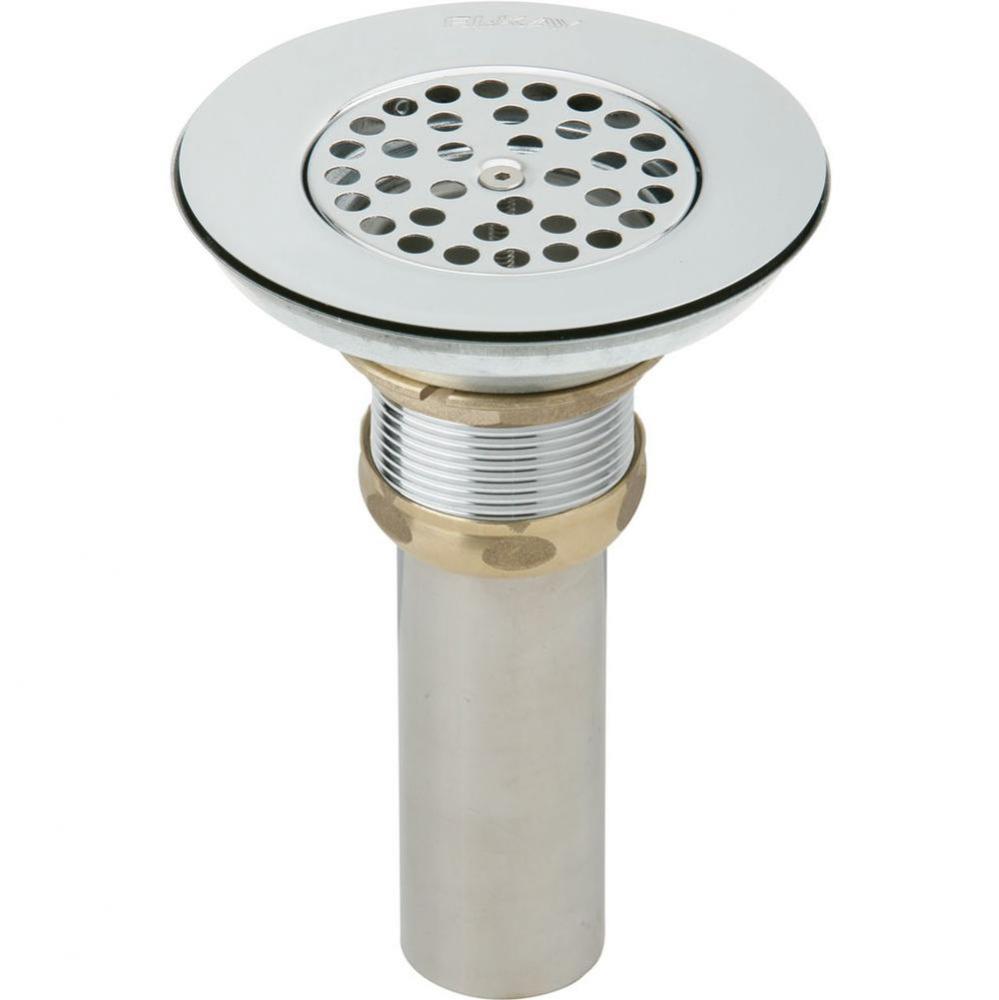 3-1/2''Drain Nickel Plated Brass Body Vandal-resistant Strainer and Tailpiece